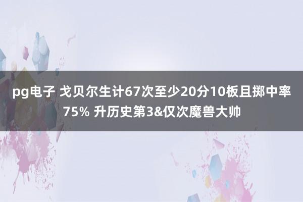 pg电子 戈贝尔生计67次至少20分10板且掷中率75% 升历史第3&仅次魔兽大帅