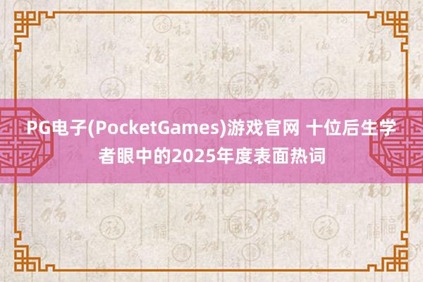 PG电子(PocketGames)游戏官网 十位后生学者眼中的2025年度表面热词