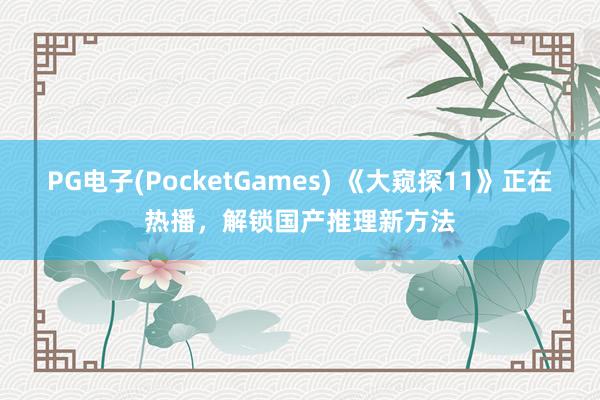 PG电子(PocketGames) 《大窥探11》正在热播，解锁国产推理新方法