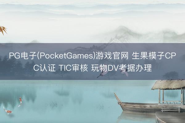 PG电子(PocketGames)游戏官网 生果模子CPC认证 TIC审核 玩物DV考据办理